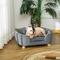 Show in main carousel: PawHut Elevated Miniature Dog Couch Bed with Removable Cover, Gray, 27.6-in slide 3 of 11