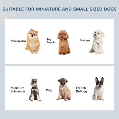 Show full view: PawHut Elevated Puppy Dog Bowls, White slide 7 of 10