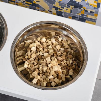 Show full view: PawHut Elevated Puppy Dog Bowls, White slide 8 of 10