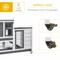 Show in main carousel: PawHut Elevated Wooden Indoor Rabbit Hutch, White/Grey slide 9 of 10