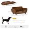 Show in main carousel: PawHut Expandable & Foldable PU Leather Dog Sofa Bed, Brown, 39-in to 52-in slide 4 of 10