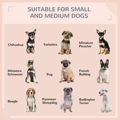 Show full view: PawHut Extendable Wicker Outdoor Covered Dog Bed, Cream White, 38.6-in slide 8 of 10