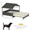 Show in main carousel: PawHut Extendable Wicker Outdoor Covered Dog Bed, Cream White, 38.6-in slide 4 of 10