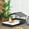 Show in main carousel: PawHut Extendable Wicker Outdoor Covered Dog Bed, Cream White, 38.6-in slide 3 of 10