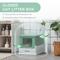 Show in main carousel: PawHut Fully Enclosed Cat Litter Box with Front Entry, Top Exit, 19-in, Green slide 6 of 9