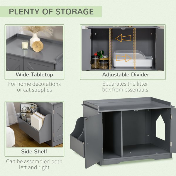PawHut Furniture Style Cat Litter Box Enclosure
