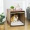 Show in main carousel: PawHut Furniture Style Dog Crate End Table with Removable Door Panel, Brown, 24 inch slide 2 of 9