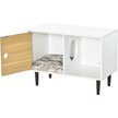 Show in main carousel: PawHut Furniture Style Elevated Cat House Side Table with Cushion & Storage, White, 29.5 x 15.75 x 22-in slide 8 of 9