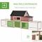 Show in main carousel: PawHut Garden Backyard Outdoor House Wooden with Nesting Box, Double Runs, Asphalt Roof & Ramp Chicken Coop, 114.25 x 28 x 46.75-in slide 7 of 9