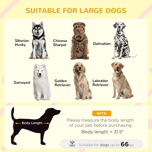 Show full view: PawHut Giant Window Wooden Indoor/Outdoor Dog House, Dark Gray slide 4 of 9