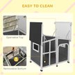 Show in main carousel: PawHut Giant Window Wooden Indoor/Outdoor Dog House, Dark Gray slide 5 of 9