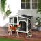 Show in main carousel: PawHut Giant Window Wooden Indoor/Outdoor Dog House, Dark Gray slide 3 of 10