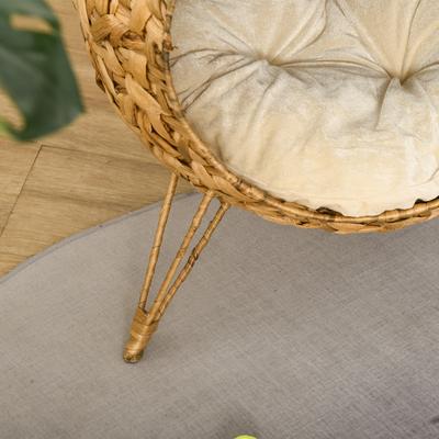 Show full view: PawHut Hand-Woven Braided Banana Leaf Cat House, Natural Wood slide 9 of 9