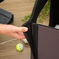 PawHut Heated Outdoor Cat House, Brown, Brown slide 2 of 9