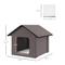 Show in main carousel: PawHut Heated Outdoor Cat House, Brown, Brown slide 3 of 10