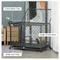 Show in main carousel: PawHut Heavy Duty Double Door & Food Bowl Metal Dog Crate, Black, 49 inch slide 8 of 9
