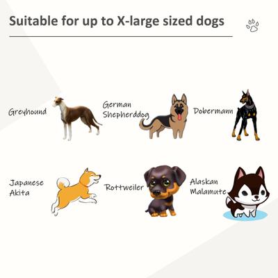 Show full view: PawHut Heavy Duty Double Door & Food Bowl Metal Dog Crate, Black, 49 inch slide 7 of 9