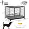 Show in main carousel: PawHut Heavy Duty Double Door & Food Bowl Metal Dog Crate, Black, 49 inch slide 3 of 9