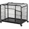 Show in main carousel: PawHut Heavy Duty Indoor & Outdoor Collapsible Metal Dog Crate, Dark Grey, 37 inch slide 1 of 10