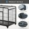 Show in main carousel: PawHut Heavy Duty Indoor & Outdoor Collapsible Metal Dog Crate, Dark Grey, 37 inch slide 6 of 10