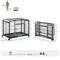 Show in main carousel: PawHut Heavy Duty Indoor & Outdoor Collapsible Metal Dog Crate, Dark Grey, 37 inch slide 4 of 10