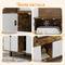 Show in main carousel: PawHut Hidden Cat Litter Box Enclosure with 2 Cabinets, Rustic Brown slide 7 of 10