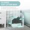 Show in main carousel: PawHut Hooded Cat Litter Box with Litter Mat, 18-in, Light Blue slide 6 of 10