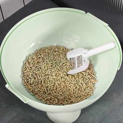 Show full view: PawHut Hooded Cat Litter Box with Scoop & Leaking Sand Pedal, 20-in, Green slide 8 of 9