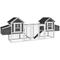 Show in main carousel: PawHut Hutch Poultry Cage Backyard Wooden Dual with Outdoor Ramps & Nesting Boxes Chicken Coop, White slide 2 of 8