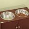 Show in main carousel: PawHut Large Elevated Dog Bowls with Storage Cabinet, Brown slide 8 of 10