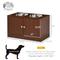 Show in main carousel: PawHut Large Elevated Dog Bowls with Storage Cabinet, Brown slide 3 of 10