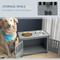 Show in main carousel: PawHut Large Stainless Steel Elevated Dog Bowls with Storage Cabinet, Gray slide 5 of 9