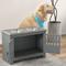 Show in main carousel: PawHut Large Stainless Steel Elevated Dog Bowls with Storage Cabinet, Gray slide 9 of 9