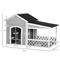 Show in main carousel: PawHut Large Wooden Dog House, Light Gray slide 4 of 10