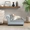 Show in main carousel: PawHut Luxury Elevated Small Dog Sofa Bed with Storage, 29.9-in, Light Gray slide 2 of 9