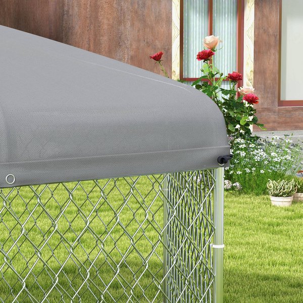 Show full view: PawHut Medium & Large Dog Outdoor Kennel, 6.9 x 6.1 x 4.9-ft slide 9 of 10