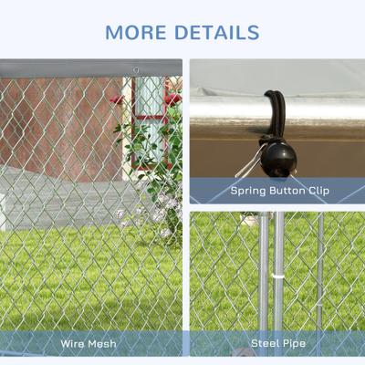 Show full view: PawHut Medium & Large Dog Outdoor Kennel, 6.9 x 6.1 x 4.9-ft slide 9 of 11