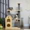 Show in main carousel: PawHut Modern 53-in Cat Tree with Scratchers & Wheel, Natural Wood, 31.5 x15.75 x 53.25-in slide 9 of 9