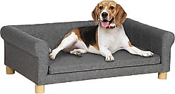 PawHut Modern Elevated Dog Sofa Bed, Dark Gray, 42.1-in