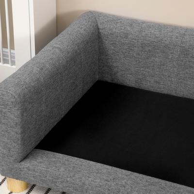 Show full view: PawHut Modern Elevated Dog Sofa Bed, Dark Gray, 42.1-in slide 9 of 10