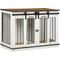 Show in main carousel: PawHut Modern Furniture-Style Dog Crate End Table with Divider Panel, White, 47.25 x 23.5 x 34.75-in slide 1 of 9