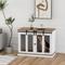 Show in main carousel: PawHut Modern Furniture-Style Dog Crate End Table with Divider Panel, White, 47.25 x 23.5 x 34.75-in slide 9 of 9