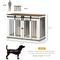 Show in main carousel: PawHut Modern Furniture-Style Dog Crate End Table with Divider Panel, White, 47.25 x 23.5 x 34.75-in slide 3 of 9