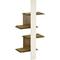 Show in main carousel: PawHut Modern Wall Mounted Cat Tree with Scratcher & Shelves, Natural Wood, 25.5 x 12.75 x 56.25-in slide 1 of 10