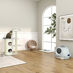 PawHut Natural Hyacinth Cat House, Beige slide 2 of 9