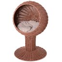 PawHut Natural Mat Grass Woven Cat House, Brown