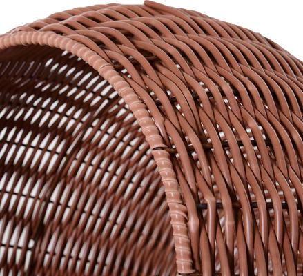 Show full view: PawHut Natural Mat Grass Woven Cat House, Brown slide 8 of 9