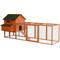 Show in main carousel: PawHut 136-in Elevated Wooden Chicken Coop, 2 Nesting Boxes, Outdoor Run, Lockable Doors, Orange slide 4 of 8
