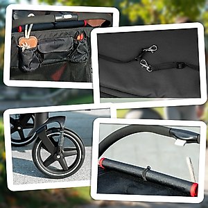 PawHut One-Click Foldable Dog Stroller, Black