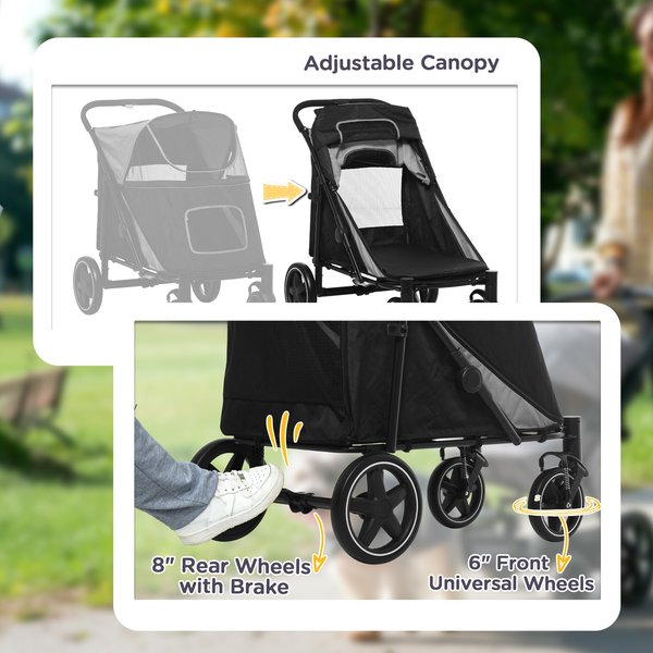 PawHut One-Click Foldable Dog Stroller